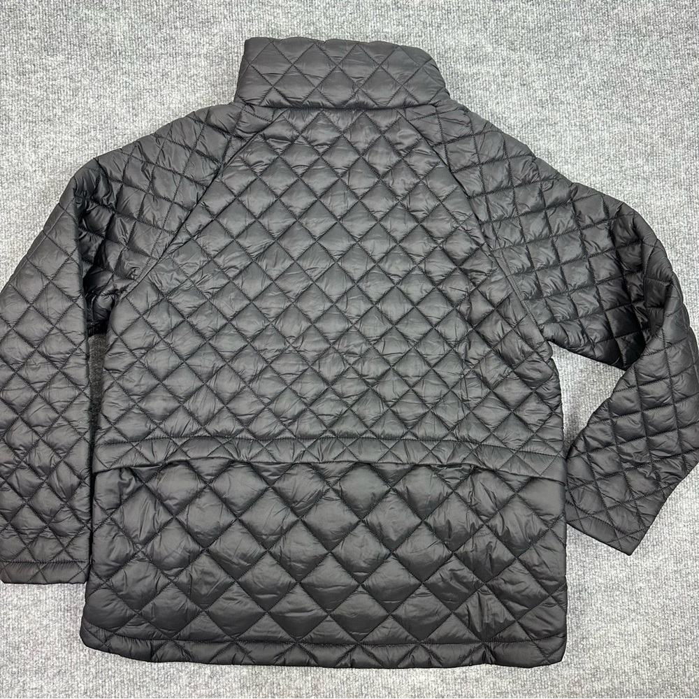 Athleta Whisper Featherless Coat Jacket Womens MP Black Quilted Parka Zip Up - Picture 17 of 17